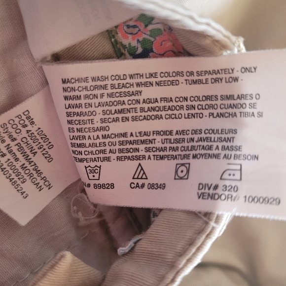 Pappagallo Women's capris Color Khaki Size 6 - Picture 6 of 9